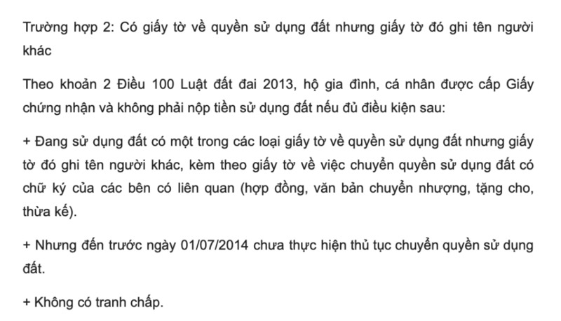 Trích Điều 100 Luật Đất đai 2013 - 2