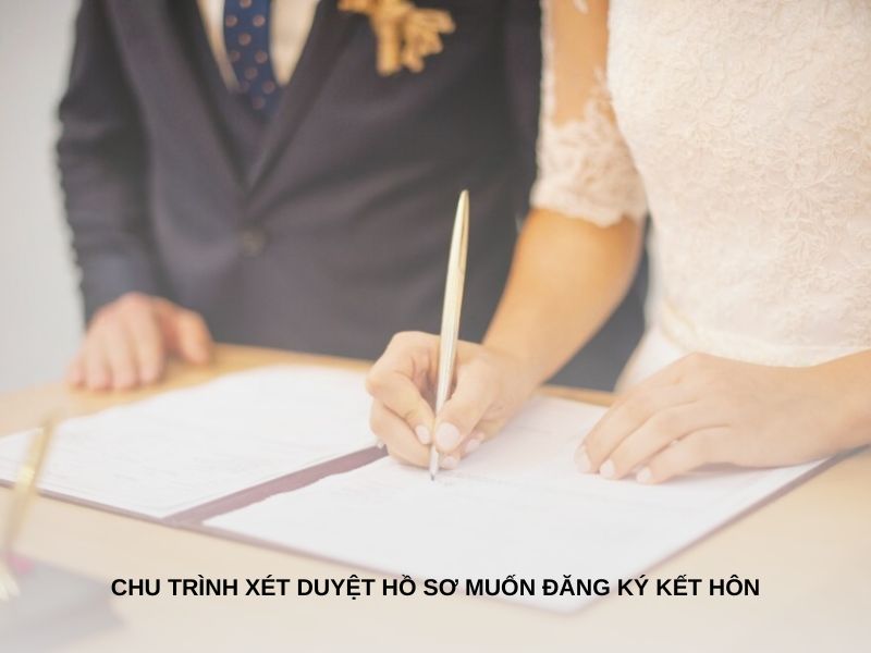 Chu trình xét duyệt hồ sơ muốn đăng ký kết hôn