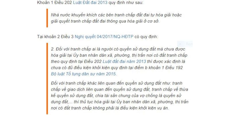 Hình thức hòa giải trong quy định Luật đất đai 2013