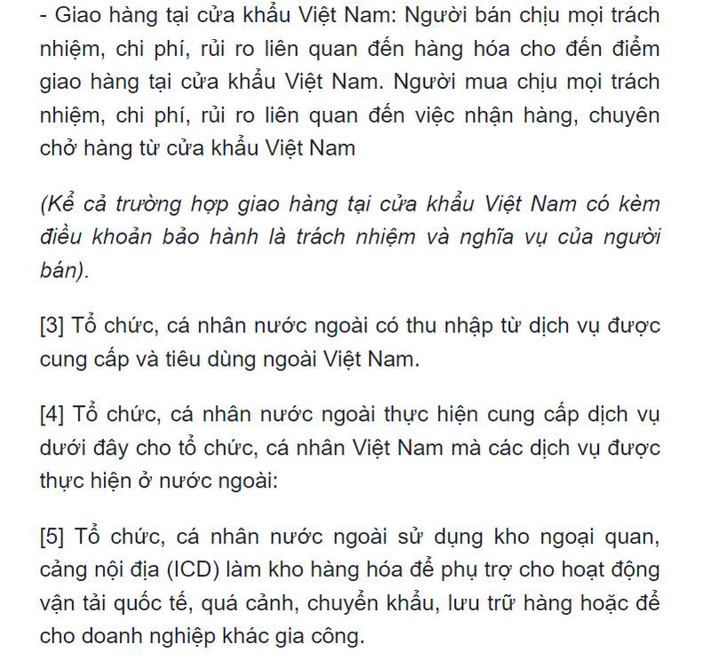 Thuế thầu nước ngoài không áp dụng với các đối tượng