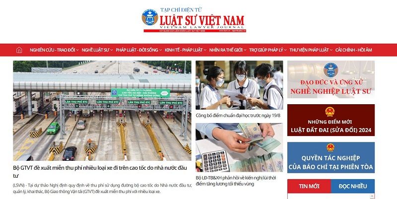 Tạp chí có nhiều chuyên mục xoay quanh luật pháp, nghề luật sư