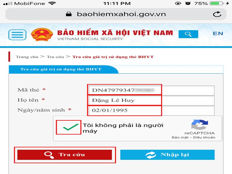 Cách tra số thẻ bảo hiểm y tế qua web của BHXH Việt Nam