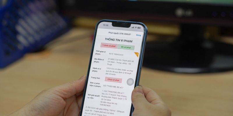 Tra cứu mức phạt và khiếu nại lỗi vi phạm trực tuyến