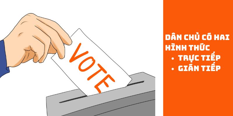 Dân chủ có hai hình thức trực tiếp và gián tiếp