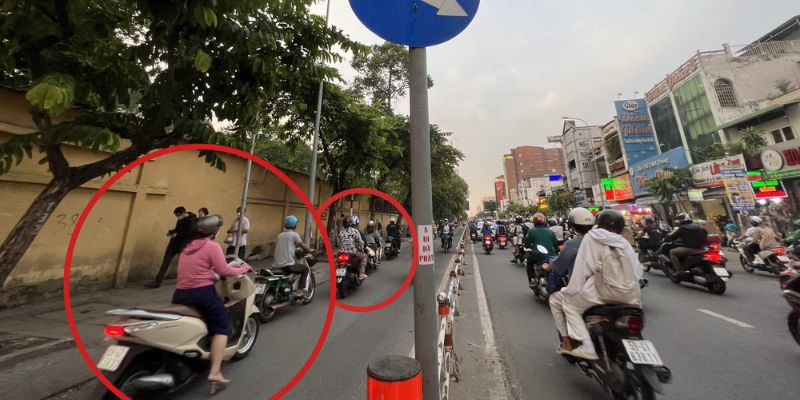 Quy định hình phạt đi ngược chiều đối với phương tiện xe máy