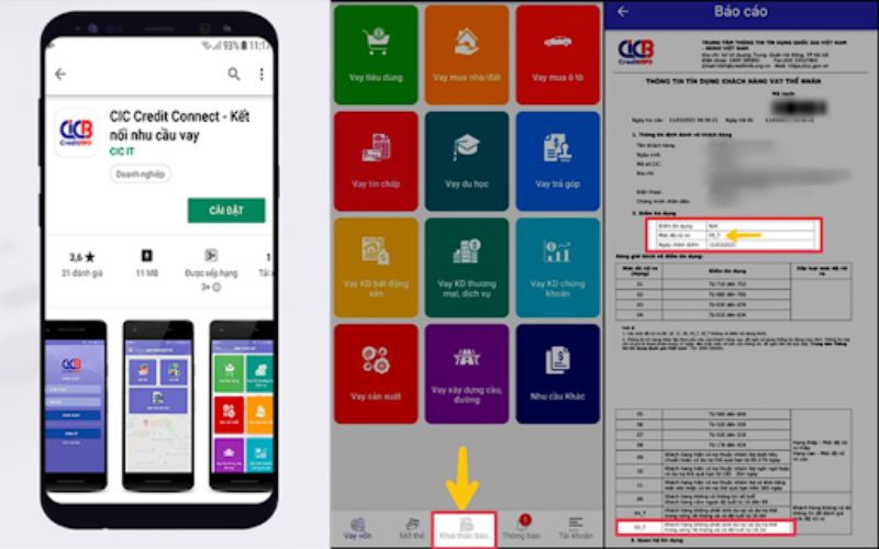 Cách tra nợ xấu trên ứng dụng CIC