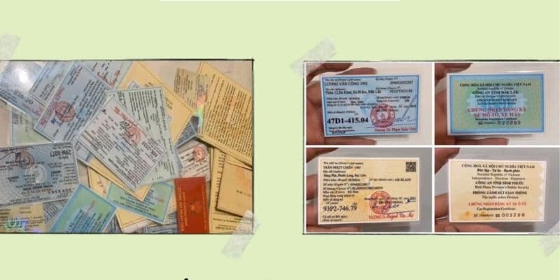 Thông tin trên cà vẹt giả thường bị in mờ nhạt, không rõ rệt