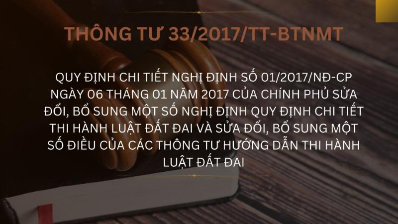 Thông tư số 33/2017/TT-BTNMT hành ngày 29/09/2017