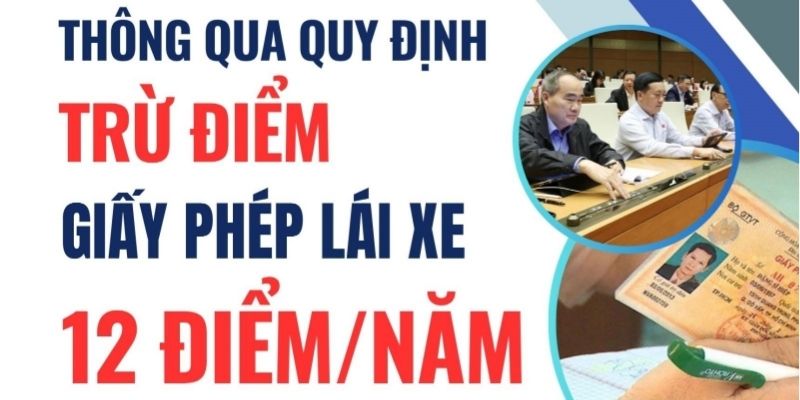 Trừ điểm giấy phép lái xe khi vi phạm luật giao thông