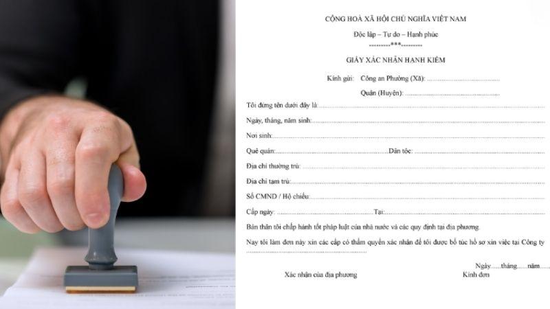 Xác nhận hạnh kiểm sử dụng với nhiều mục đích